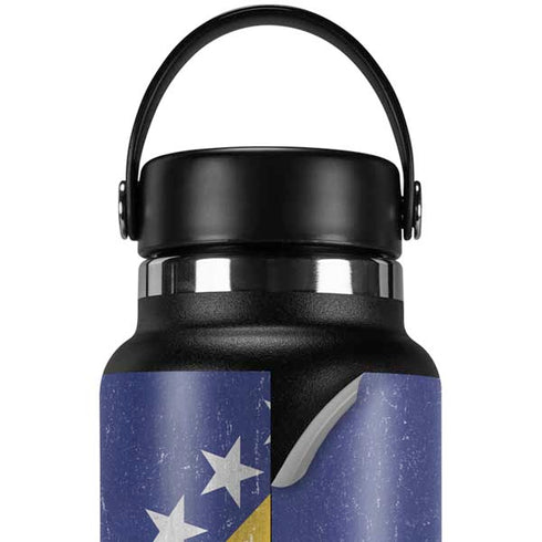 Bosnia and Herzegovina Flag Distressed Hydro Flask 32oz Wide Mouth Skin